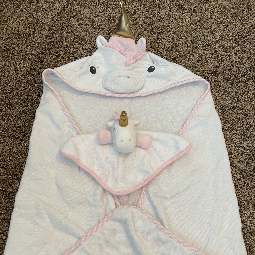 Cloud Island Unicorn Towel & Washcloth Set